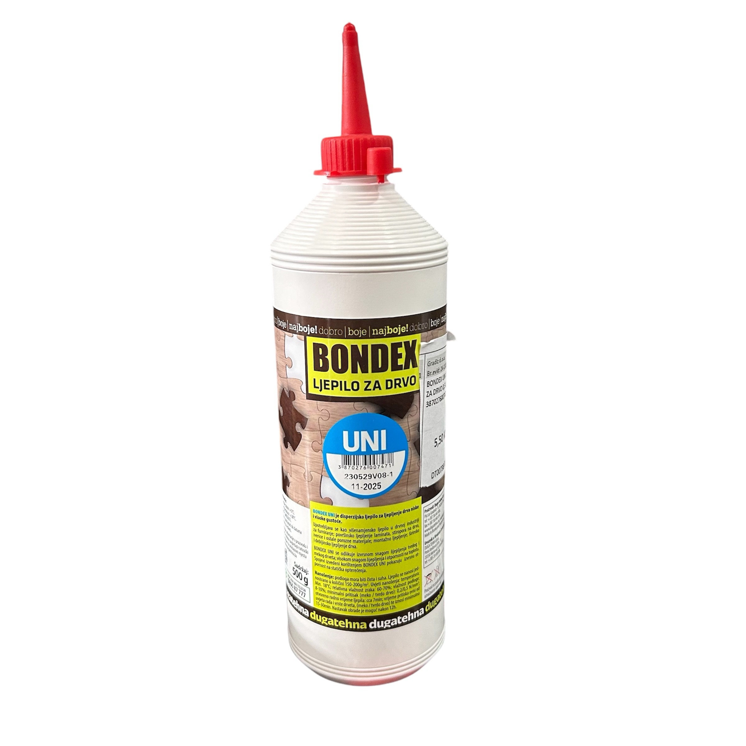DUGATEHNA Bondex uni ljepilo za drvo 0,5kg 07564 DUGATEHNA Bondex uni ljepilo za drvo 0,5kg 07564