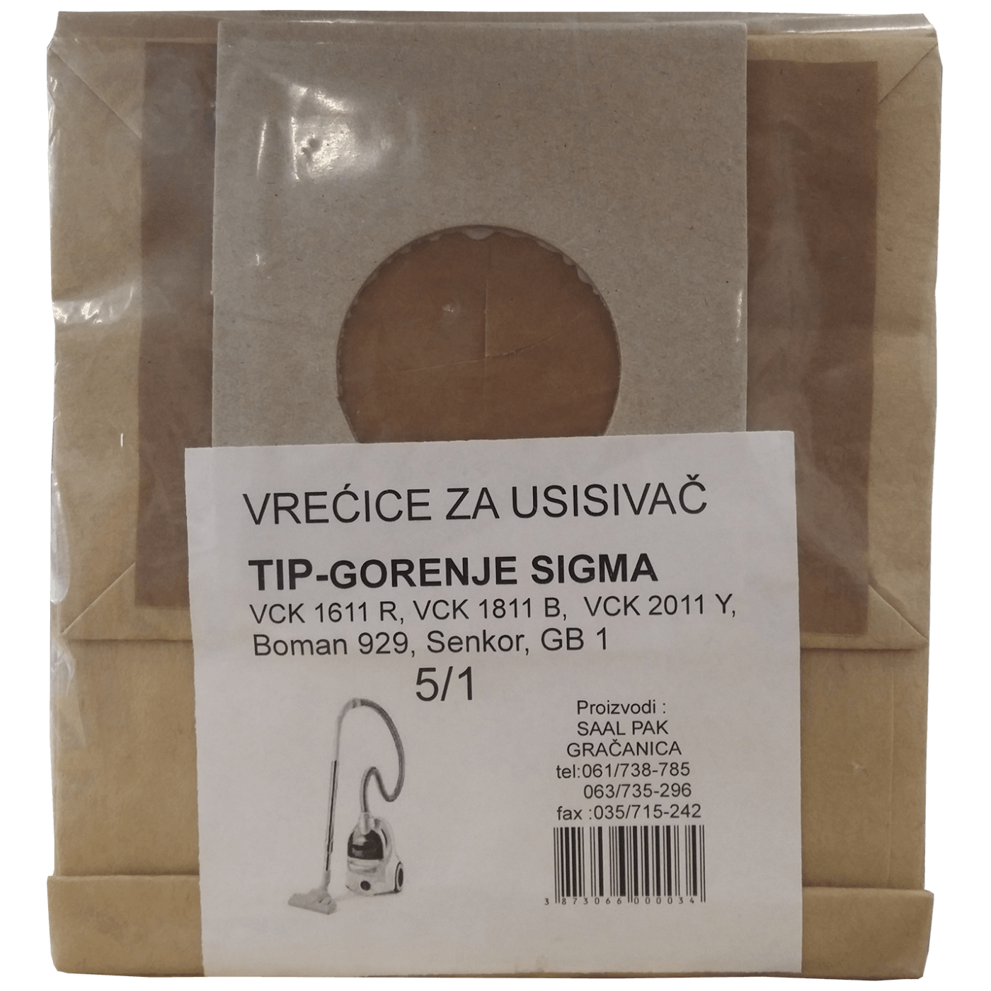 VREĆICE ZA USISIVAČ 5/1 BOMAN 929  VREĆICE ZA USISIVAČ 5/1 BOMAN 929