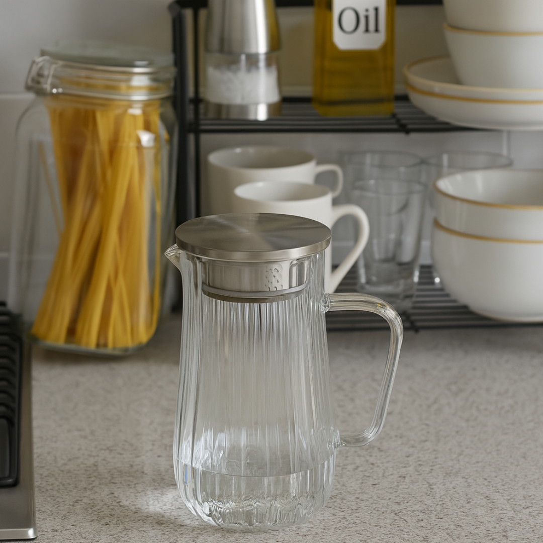  BOKAL STAKLENI 1,4L SA INOX POKLOPCEM