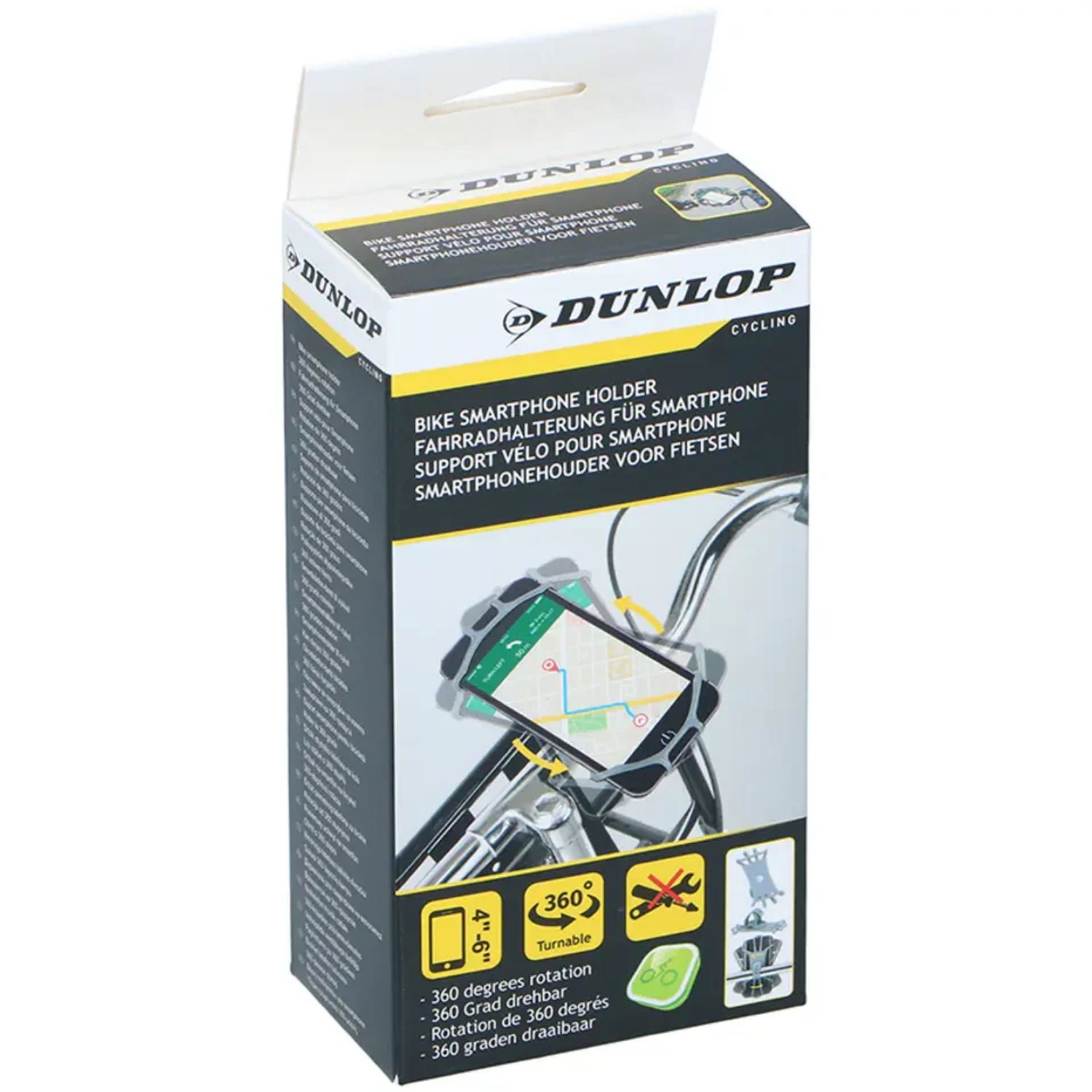 DUNLOP Nosač mobitela za bicikl rotirajući 360