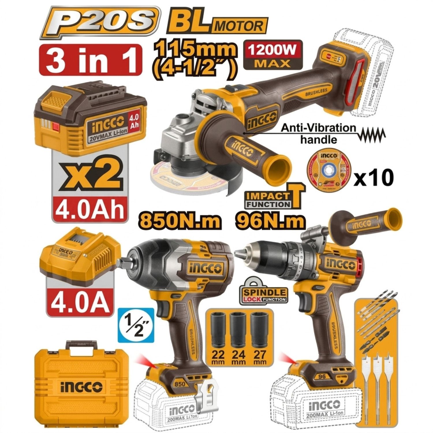  Set aku alata COSLI251292E 3/1