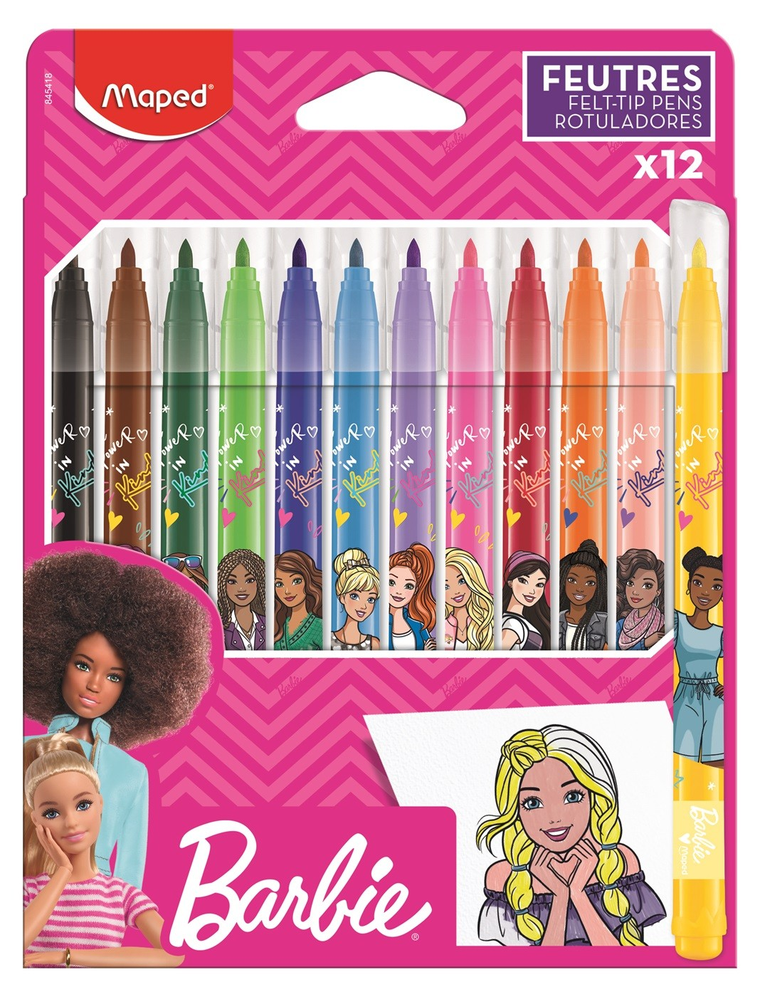 MAPED Flomasteri 12/1 Barbie 