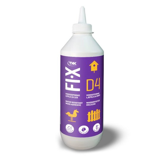 FIX D4 vodootporno ljepilo za drvo 500g  FIX D4 vodootporno ljepilo za drvo 500g
