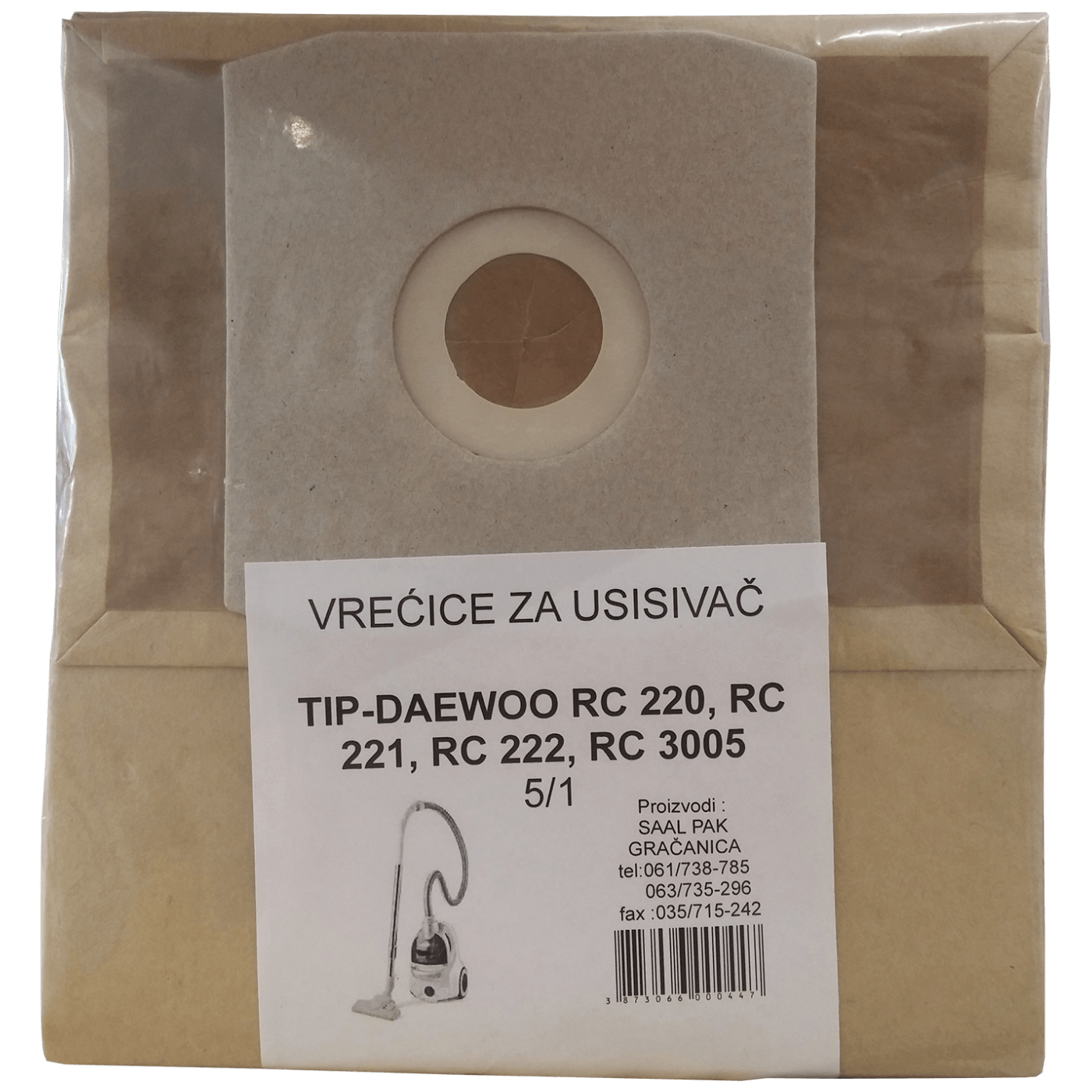 SAALPAK VREĆICE ZA USISIVAČ 5/1 RC 3005 SAALPAK VREĆICE ZA USISIVAČ 5/1 RC 3005