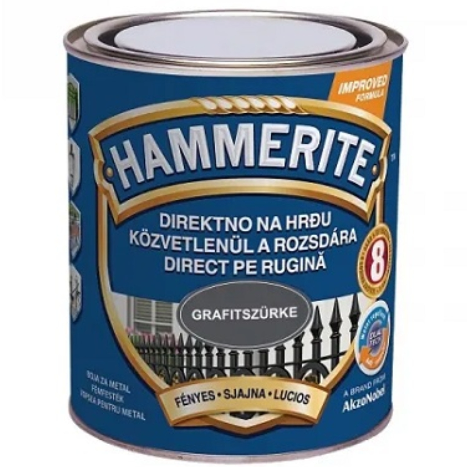 HAMMERITE Sjajni lak grafit sivi 0,75 l 