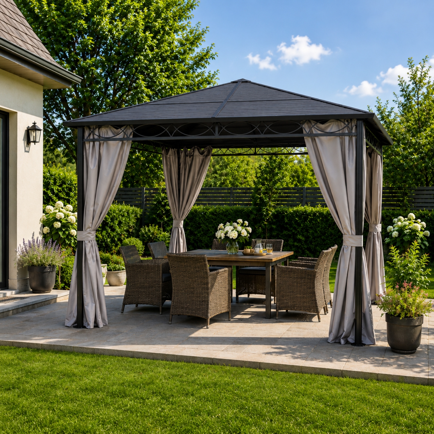  Tenda Gazebo sa polikarbonatnim krovom 3x3m SAG43 