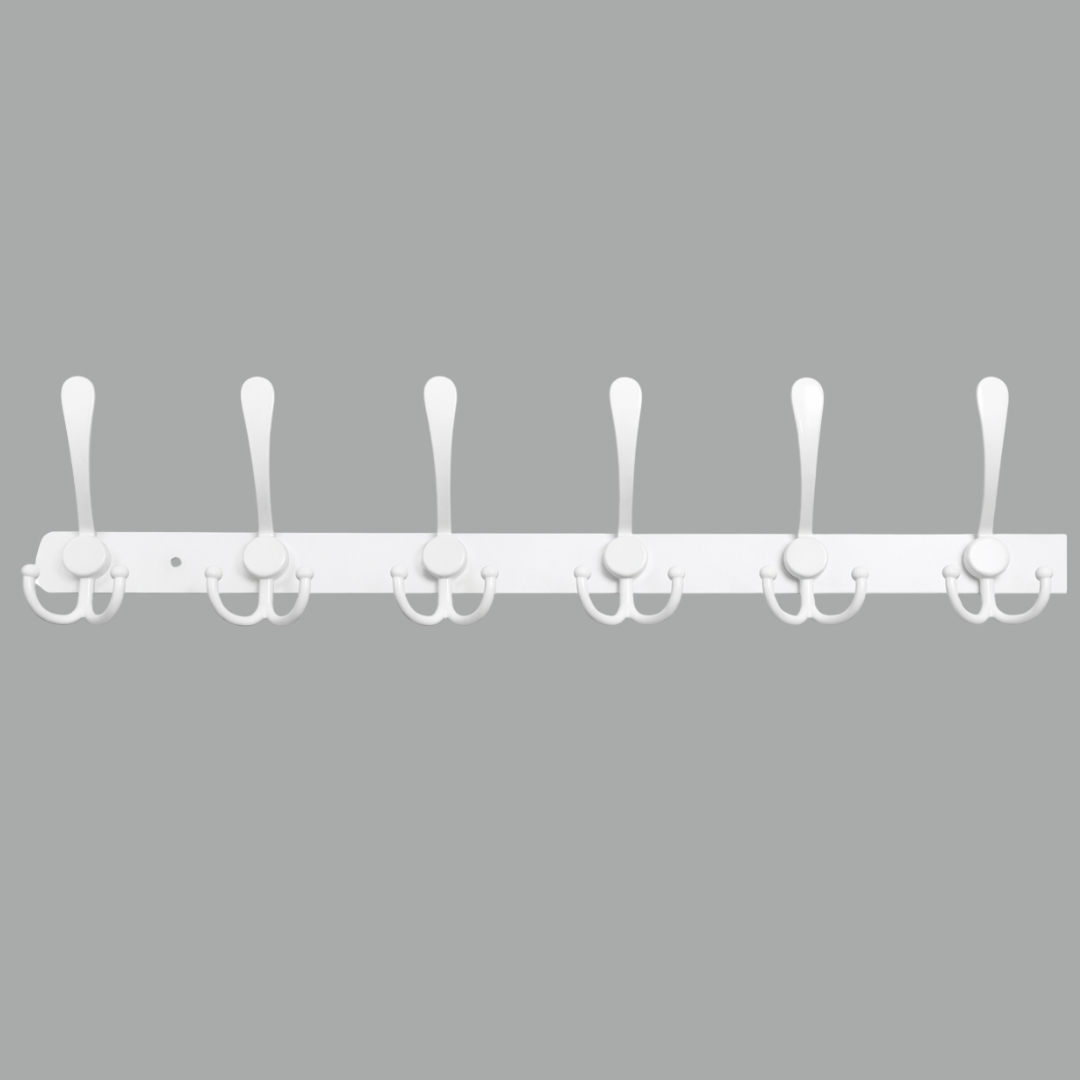  Vješalica bijela sa 6 kuka EV3033