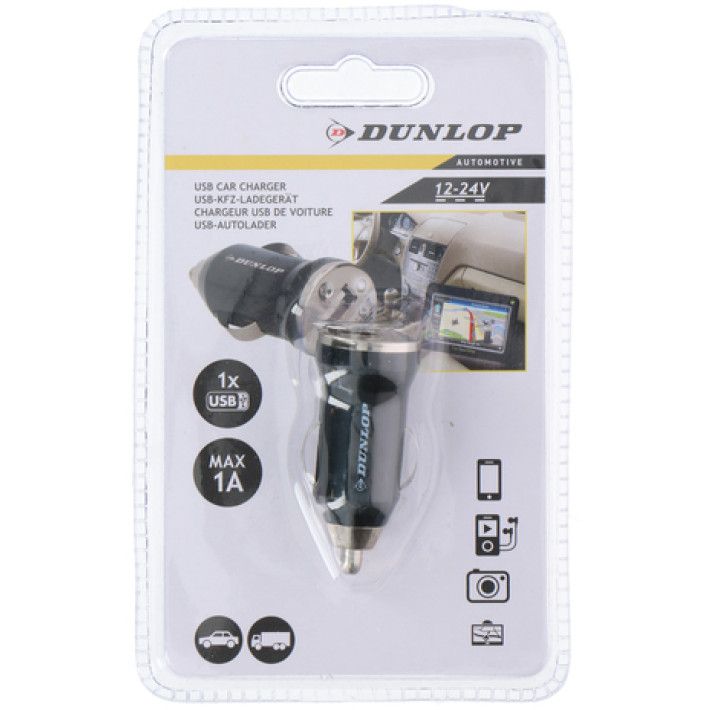 USB AUTO PUNJAČ 12/24V 1A DUNLOP  USB AUTO PUNJAČ 12/24V 1A DUNLOP