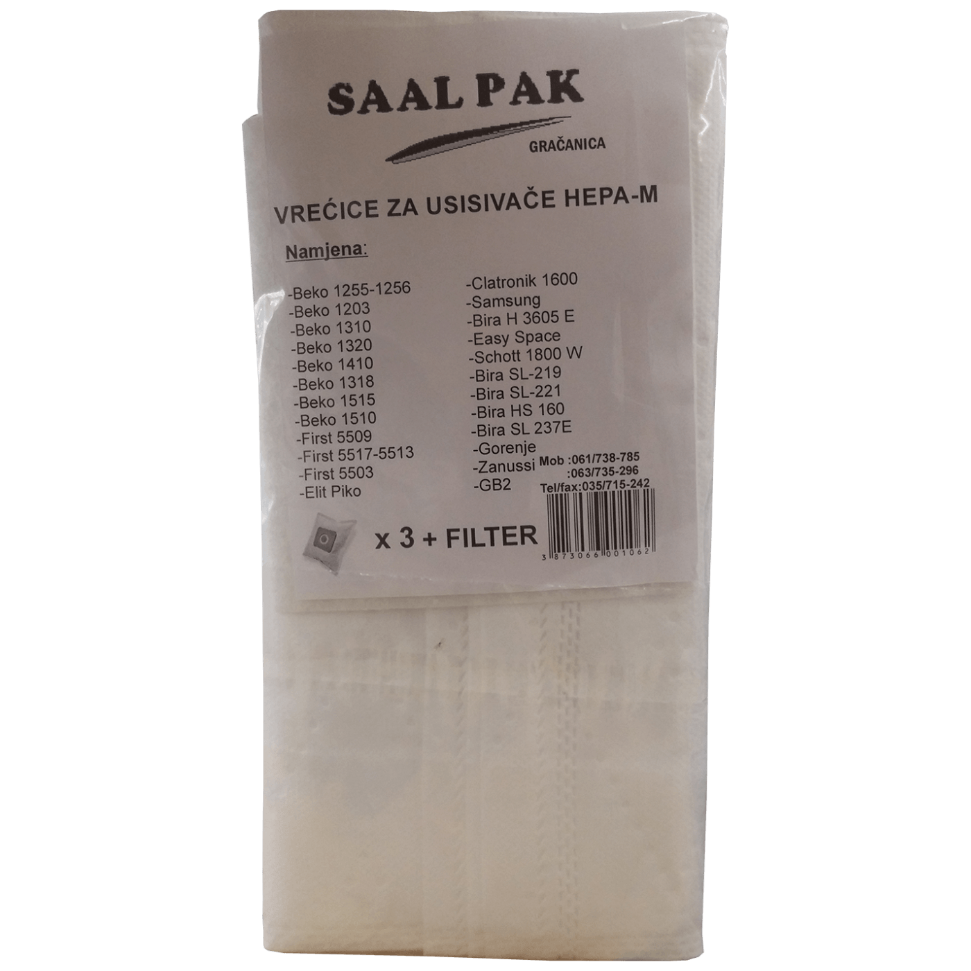 SAALPAK VREĆICE ZA USISIVAČ 3/1 HEPA M SAALPAK VREĆICE ZA USISIVAČ 3/1 HEPA M