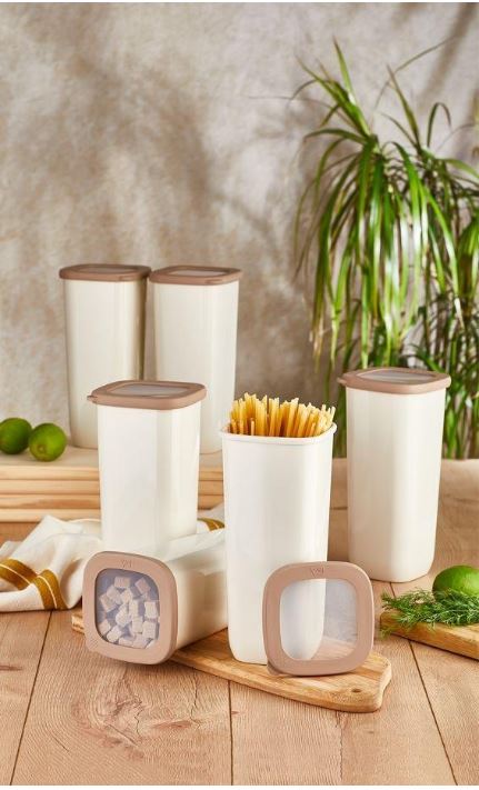 VIP AHMET SET POSUDA ZA ODLAGANJE KUMSAL 6X1750ML BEŽ VIP AHMET SET POSUDA ZA ODLAGANJE KUMSAL 6X1750ML BEŽ