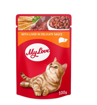 MY LOVE HRANA ZA MAČKE SA JETROM U DELIKATNOM SOSU 100g MY LOVE MY LOVE HRANA ZA MAČKE SA JETROM U DELIKATNOM SOSU 100g MY LOVE