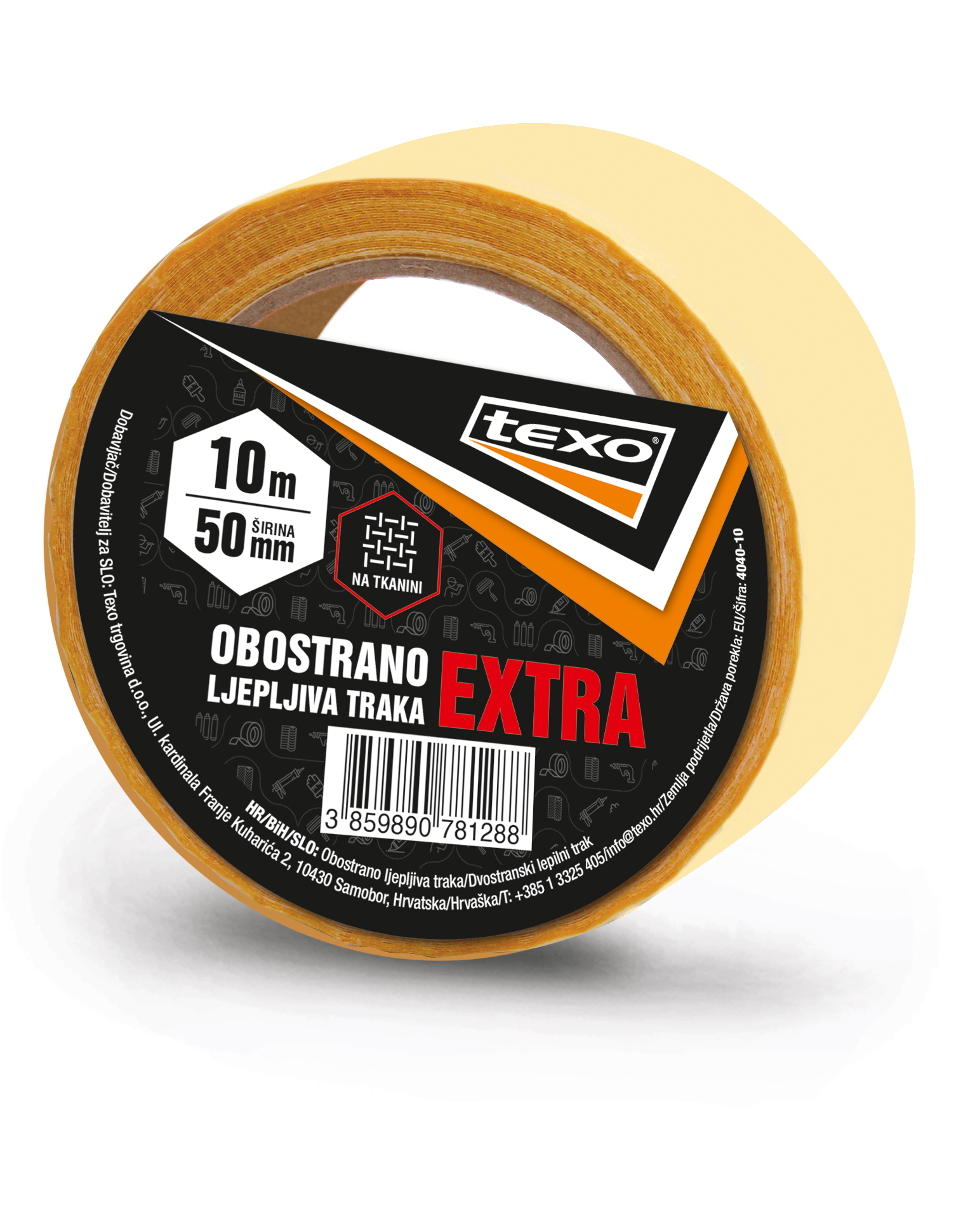 TEXO Obostrano ljepljiva traka extra 10m TEXO Obostrano ljepljiva traka extra 10m