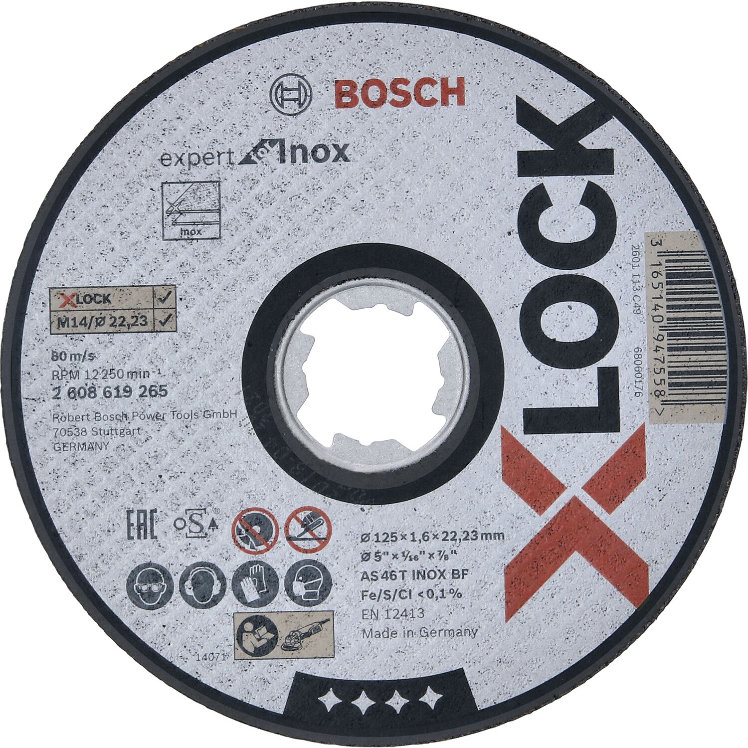 BOSCH REZNA PLOČA INOX 125X1 X22,23