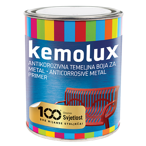 CHROMOS SVJETLOST KEMOLUX TEMELJNA BOJA ZA METAL SIVA 0,75L  CHROMOS SVJETLOST KEMOLUX TEMELJNA BOJA ZA METAL SIVA 0,75L