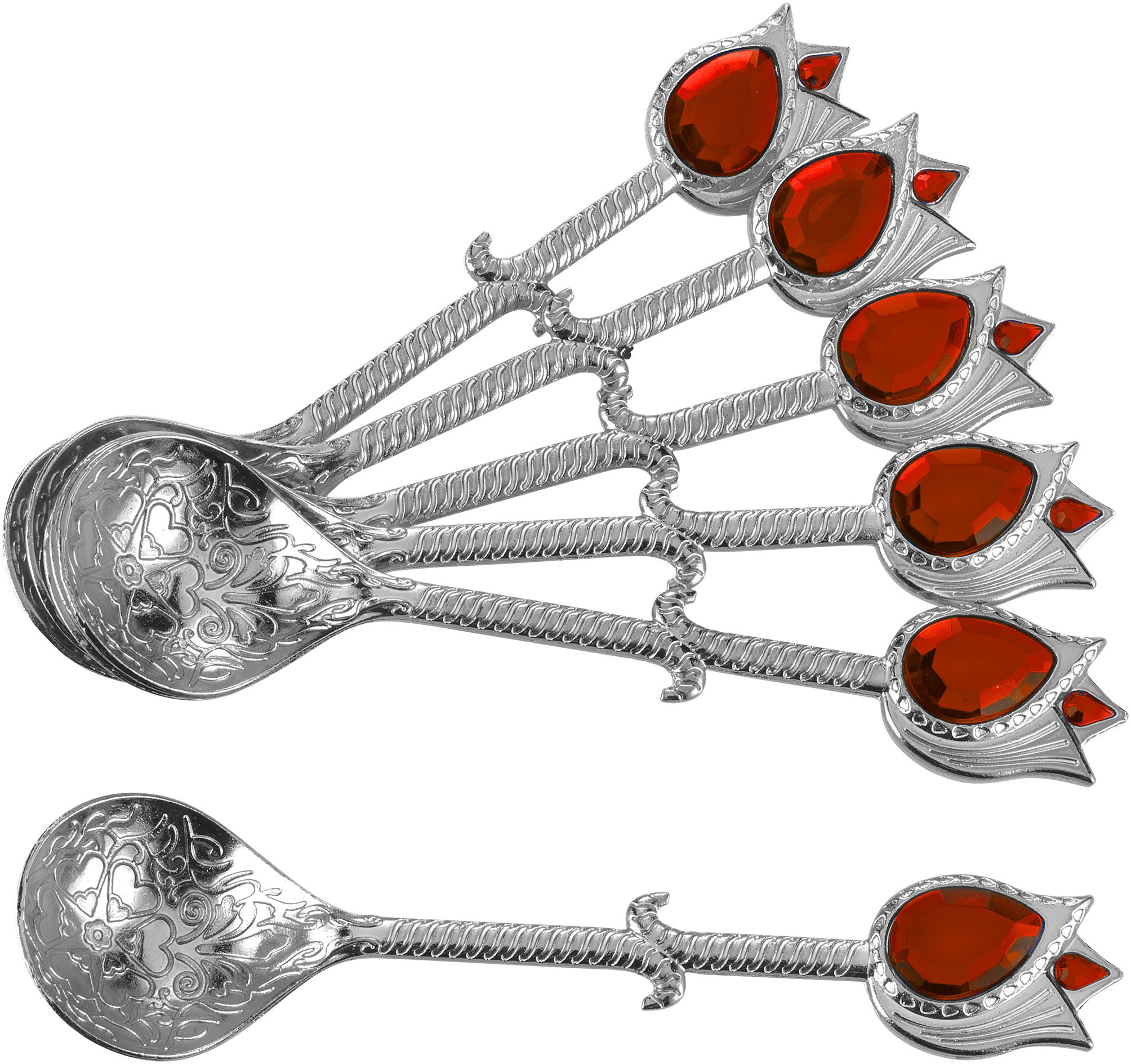 SENA KAŠIKICE SA CRVENIM KAMENOM BOJA SREBRA 032-11-K SENA SENA KAŠIKICE SA CRVENIM KAMENOM BOJA SREBRA 032-11-K SENA