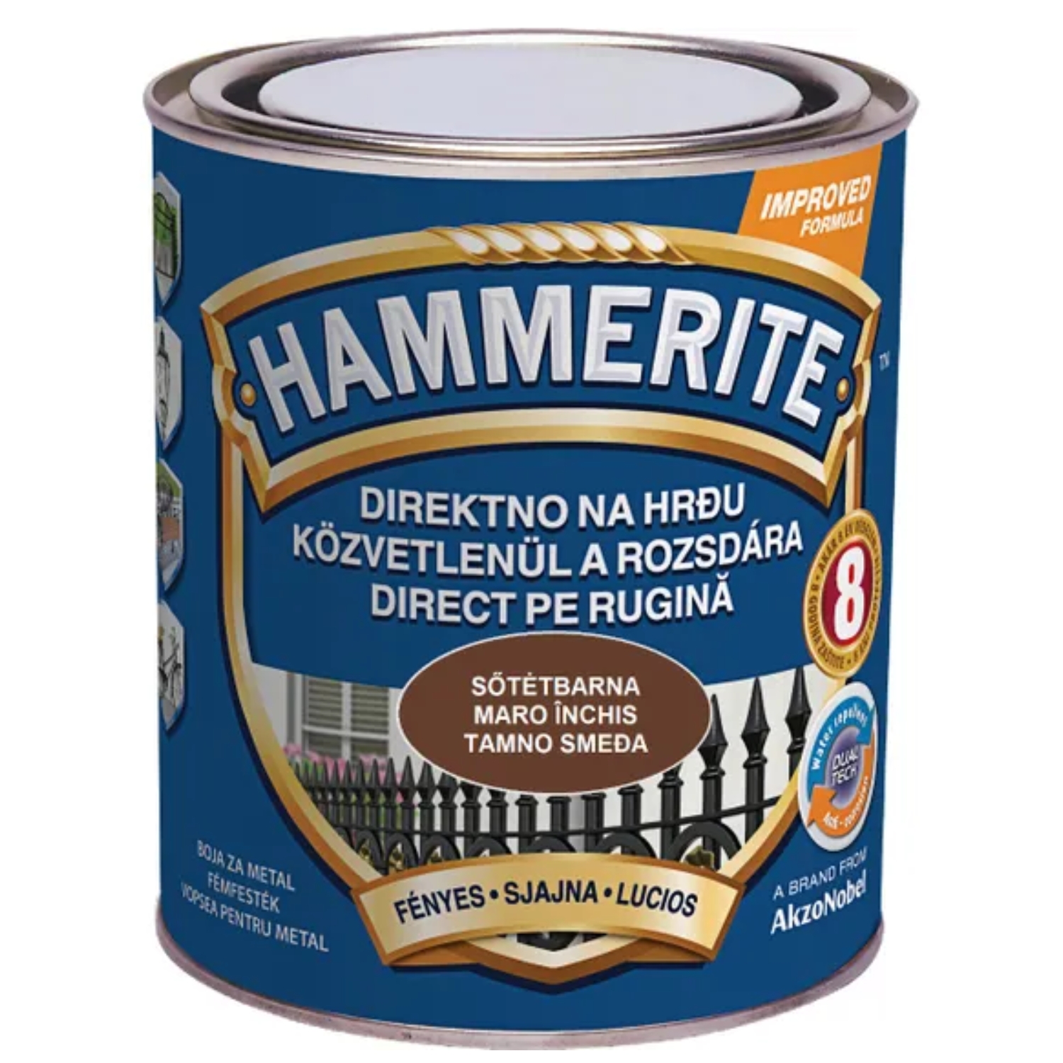 HAMMERITE Sjajni lak tamno smeđi 0,75 l 