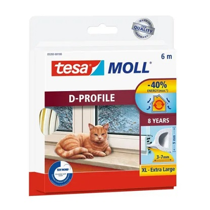 TESA Dihtung za prozore d-profil 6 m TESA Dihtung za prozore d-profil 6 m