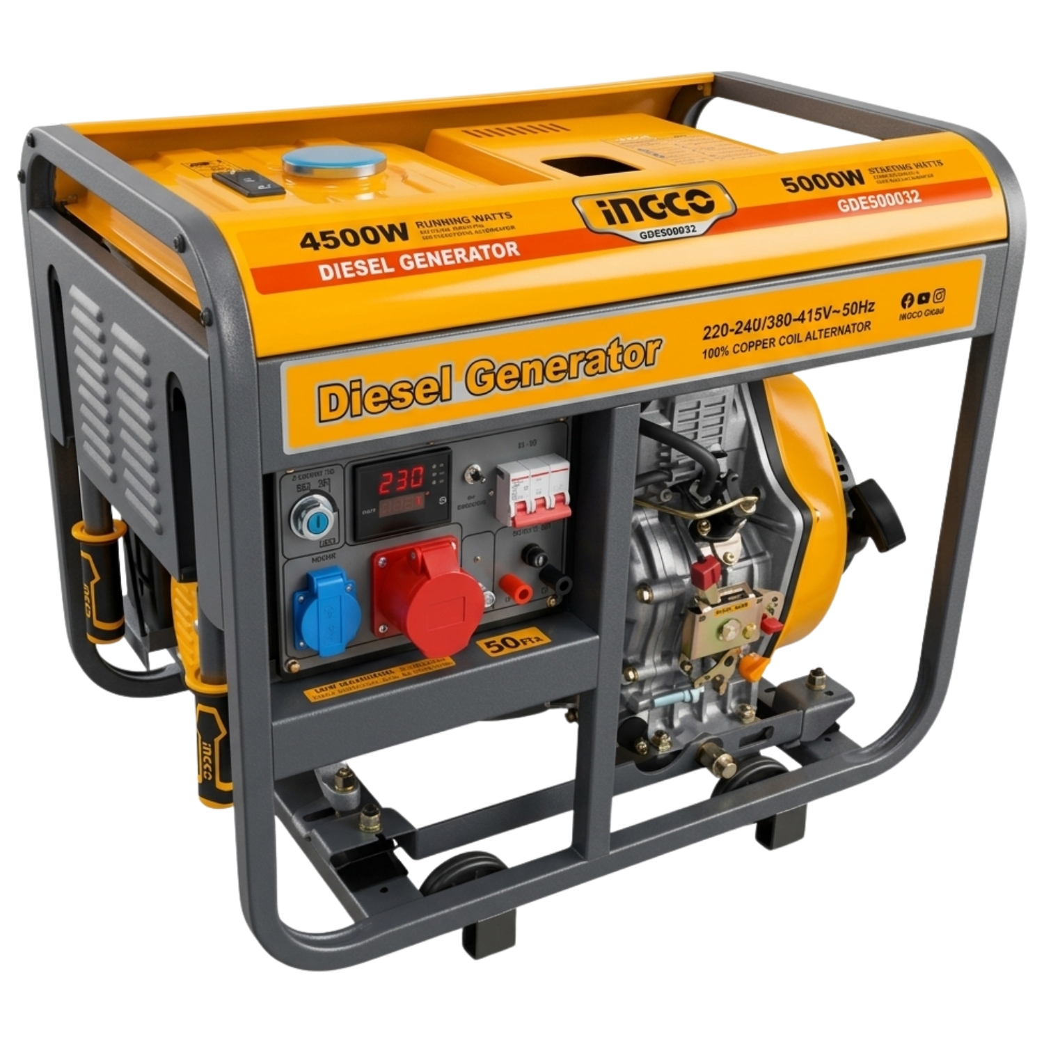 INGCO Agregat 5KW trofazni dizel GDE500032 
