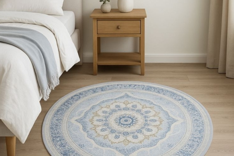 SAFYUN Tepih Kadife 2509 Navy 100x100 cm