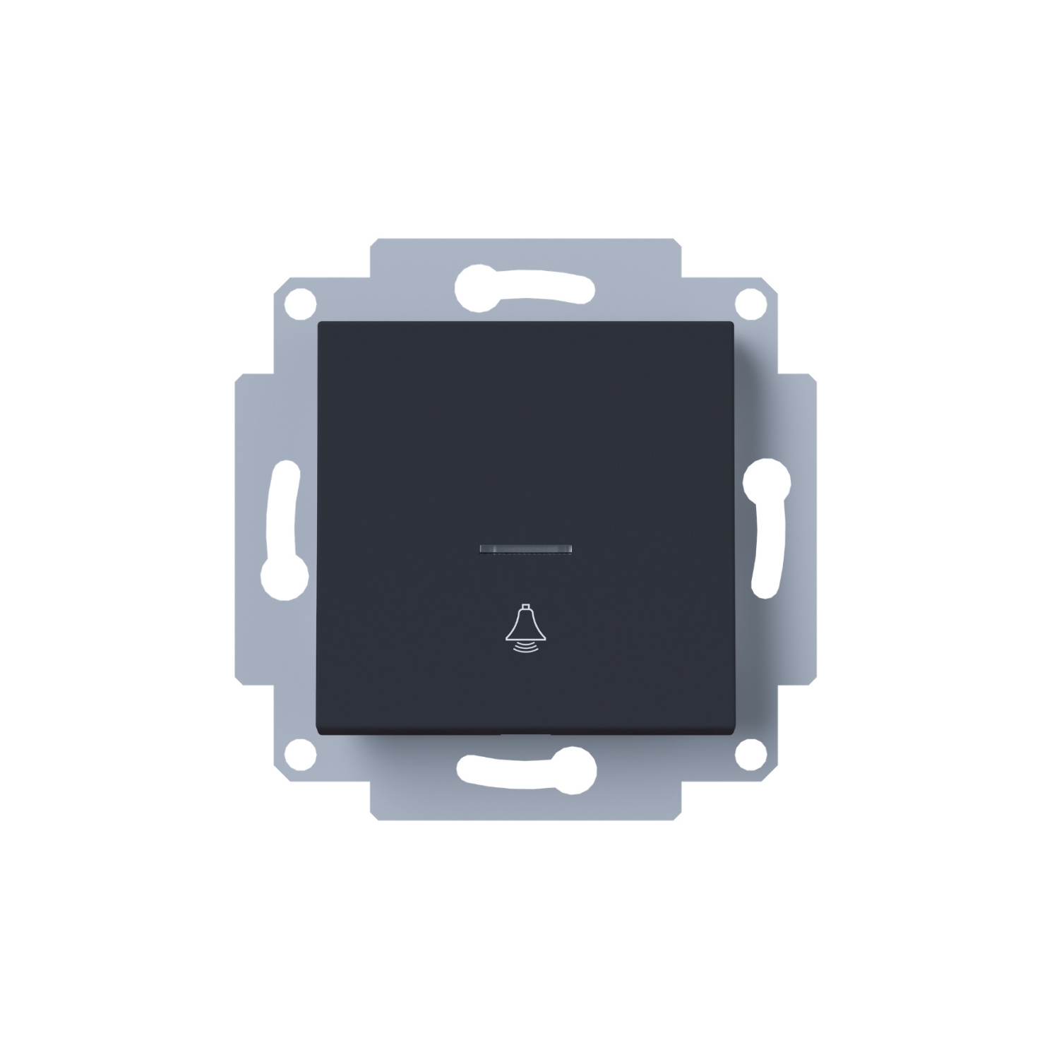 ELEKTROMATERIAL LENDAVA Taster za zvono sa osvjetljenjem crni Rio