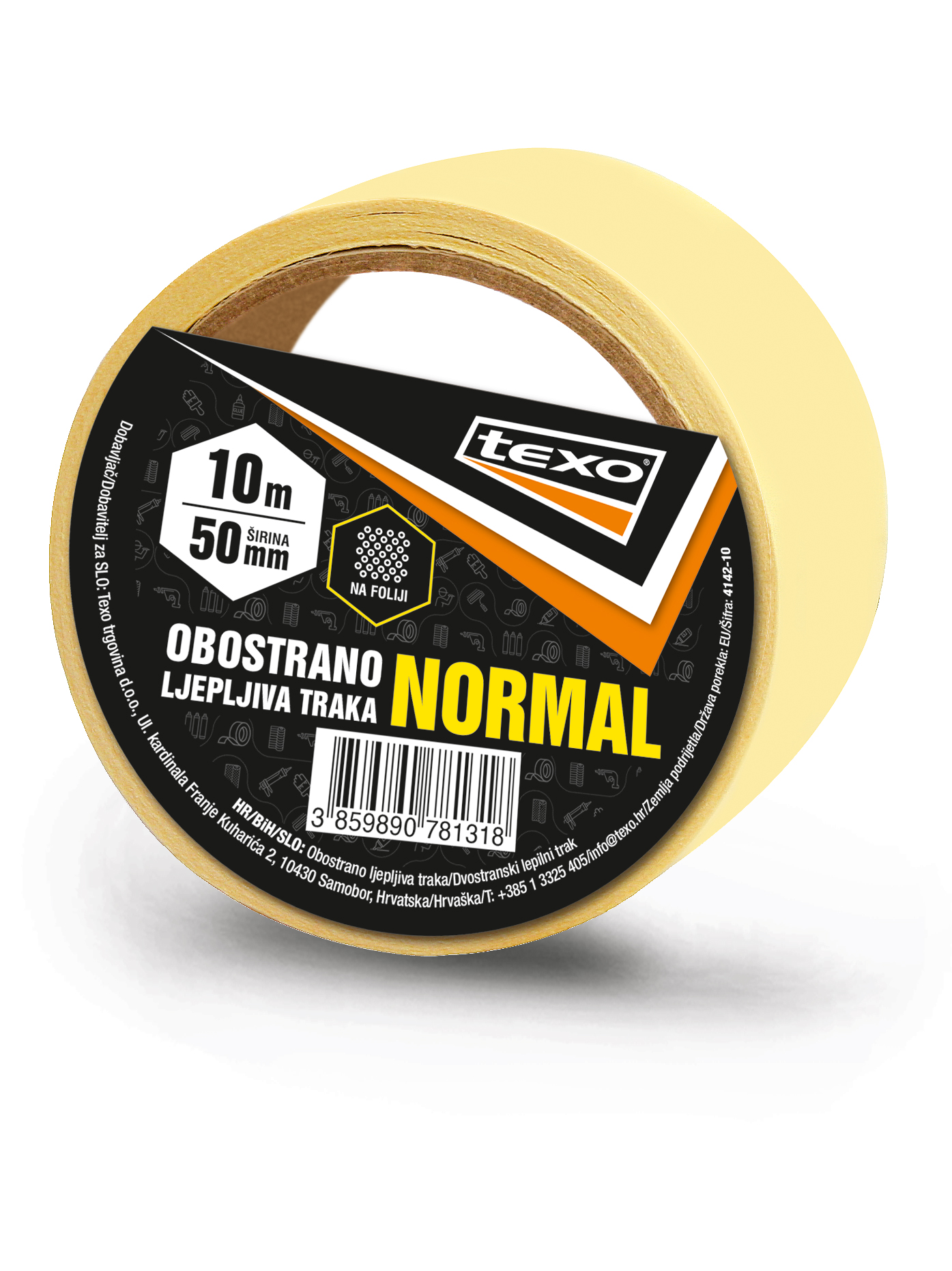 TEXO Obostrano ljepljiva traka normal 10m TEXO Obostrano ljepljiva traka normal 10m