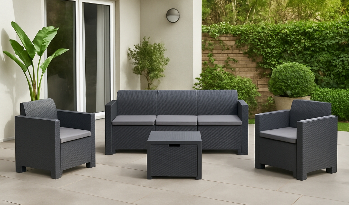 BICA GARNITURA SET NEBRASKA 3+1+1 GRAFIT