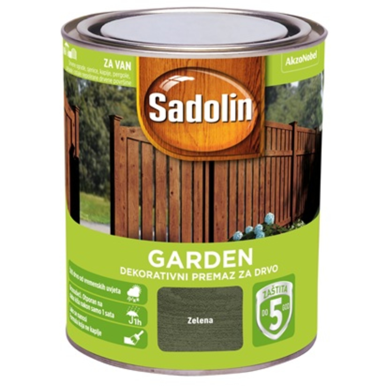 SADOLIN Dekorativni premaz za drvo Garden zelena 0,7 l