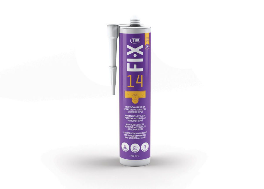 FIX 14 montažno ljepilo za porozne materijale I stiropor 300ml  FIX 14 montažno ljepilo za porozne materijale I stiropor 300ml