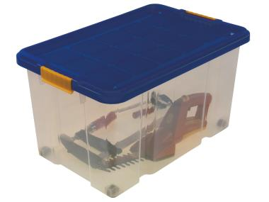 RIVAL KUTIJA S KOTAČIMA 60X40X30CM TRANSPARENTNA POKLOPAC PLAVI RIVAL KUTIJA S KOTAČIMA 60X40X30CM TRANSPARENTNA POKLOPAC PLAVI