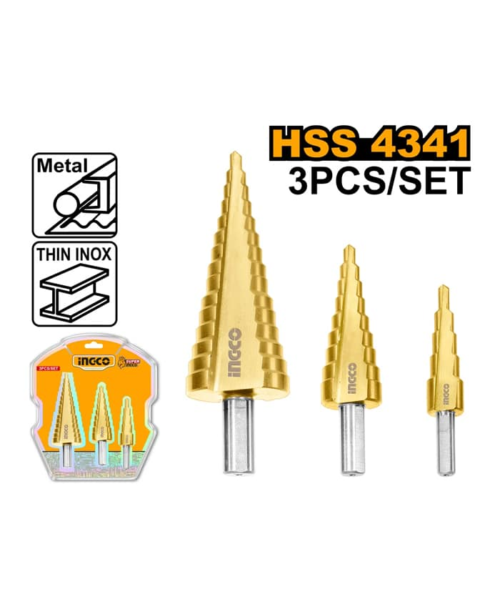 INGCO Set stepenastih borera AKSDS80401