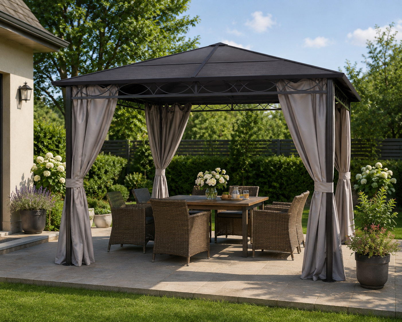  Tenda Gazebo sa polikarbonatnim krovom 3x3m SAG43 