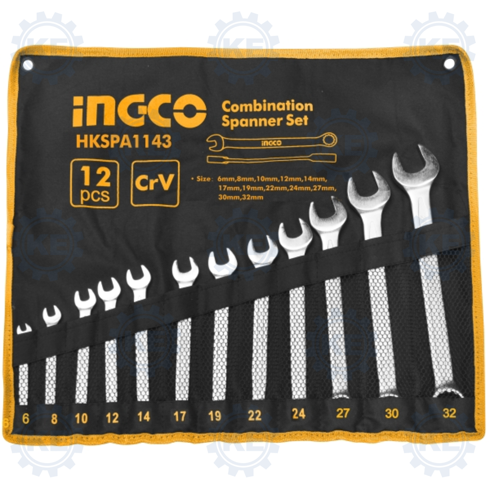 INGCO KOMBINOVANI KLJUČ SET 12/1 CrV HKSPA1143